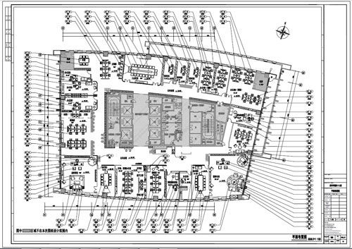 某寫字樓四十七層室內裝飾施工圖施工圖平面布置圖