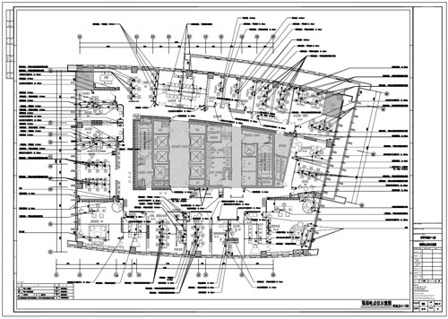 某寫字樓四十七層室內裝飾施工圖施工圖強弱電點位示意圖