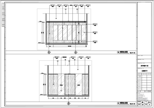 某寫字樓室內深化設計裝飾施工圖預算部立面圖38-39