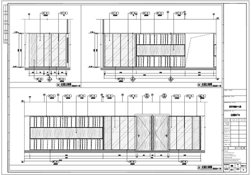 某寫字樓室內深化設計裝飾施工圖過道立面圖24-25