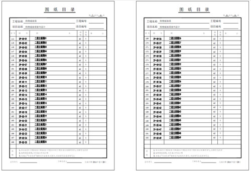 商場深化設(shè)計施工圖圖紙目錄4