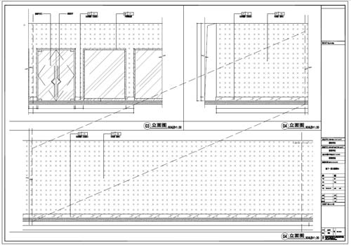 商場深化設(shè)計施工圖負(fù)一層立面圖03-04