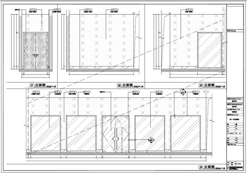 商場深化設(shè)計施工圖負(fù)一層立面圖27-29