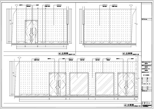 商場深化設(shè)計施工圖負(fù)一層立面圖40-43