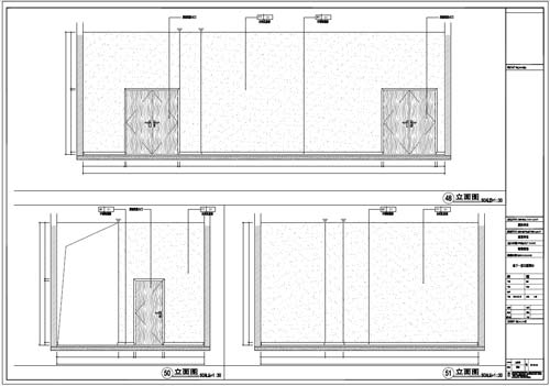 商場深化設(shè)計施工圖負(fù)一層立面圖48-51