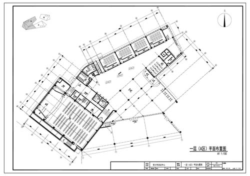 青少年活動(dòng)中心施工圖深化設(shè)計(jì)一層A區(qū)平面布置圖