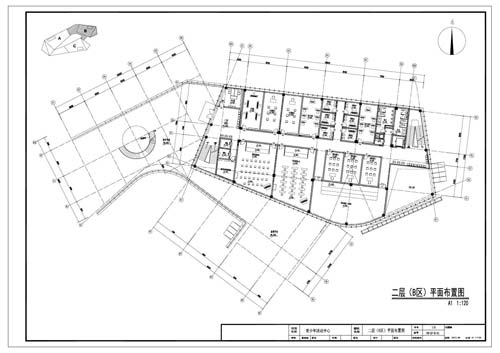 青少年活動(dòng)中心施工圖深化設(shè)計(jì)二層B區(qū)平面布置圖