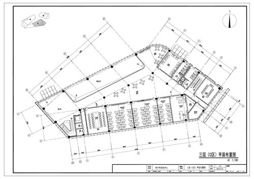 青少年活動(dòng)中心施工圖深化設(shè)計(jì)三層C區(qū)平面布置圖