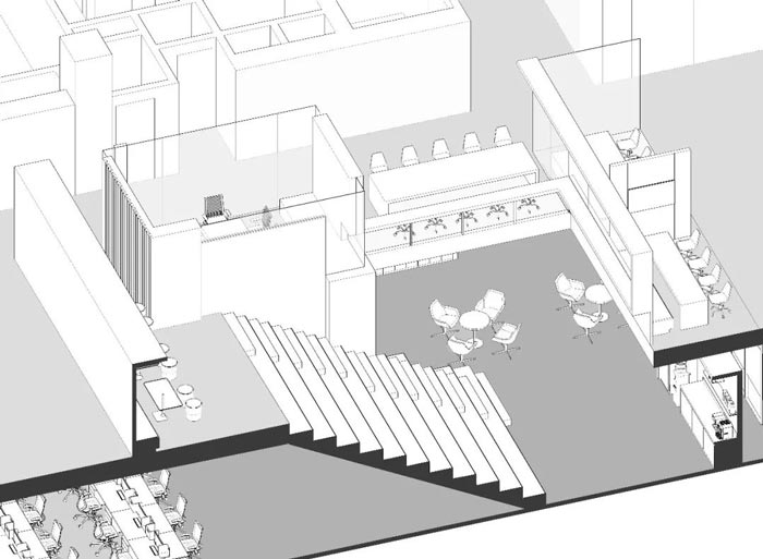 集團總部辦公室設計剖切圖